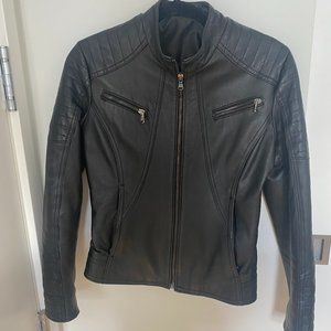 Moto Leather Jacket- Real Leather- From Italy